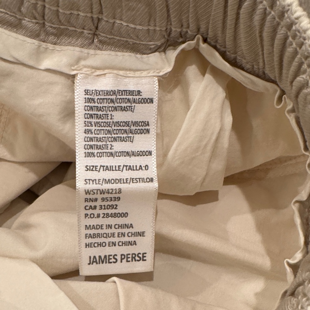 James Perse Cream Pleated Cotton Skirt - Picture 3 of 6